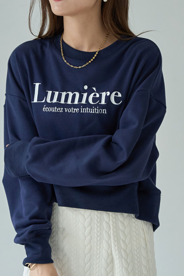 ロゴ刺繍裏毛スウェット