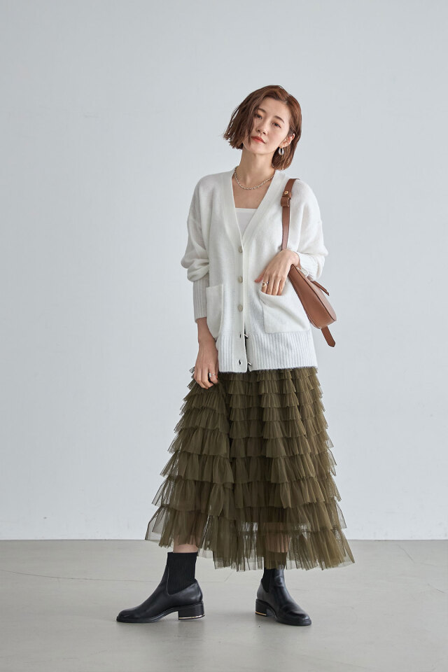 モヘアライクミドルカーデ※一部店舗のみ入荷