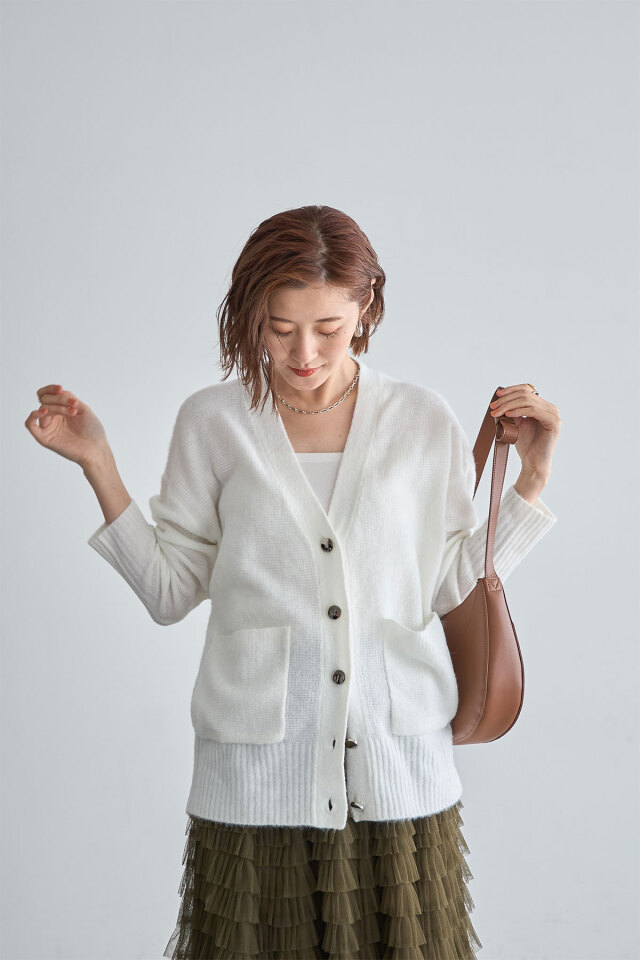 モヘアミドルガーデ モヘアライクミドルカーデ※一部店舗のみ入荷