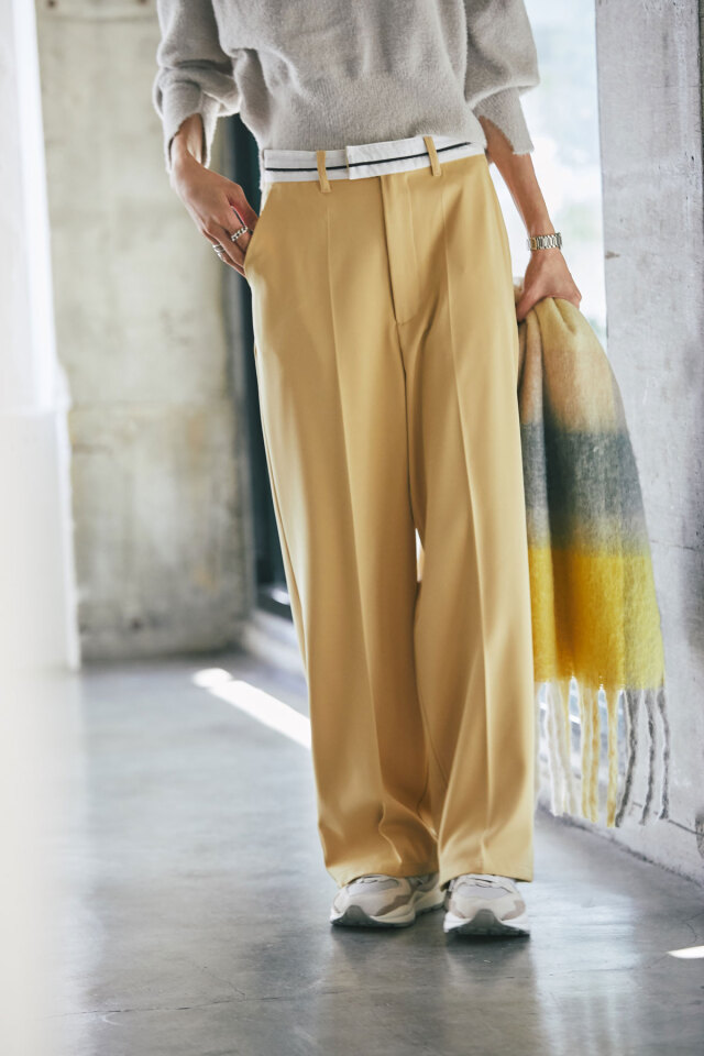 Ayaさん着用】マーベルトデザインストレートパンツ