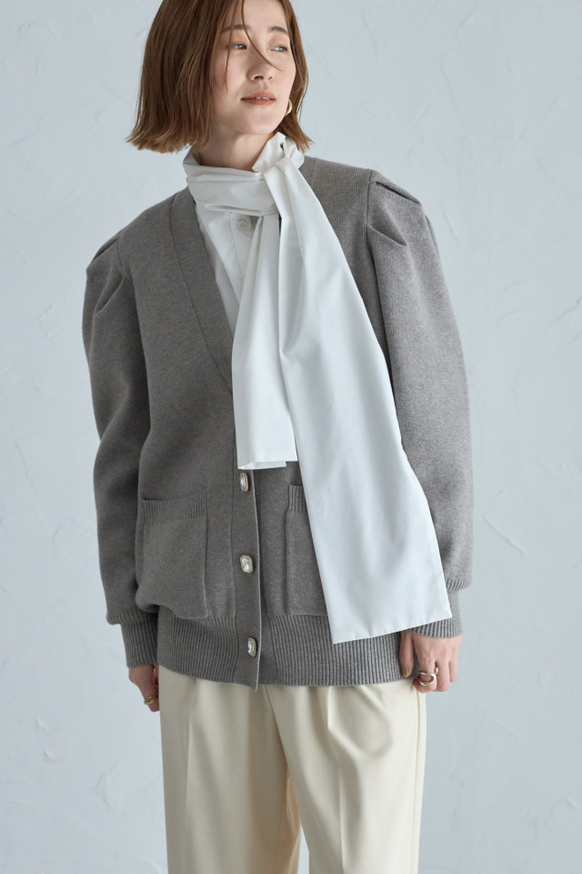 タックスリーブビジューカーデ