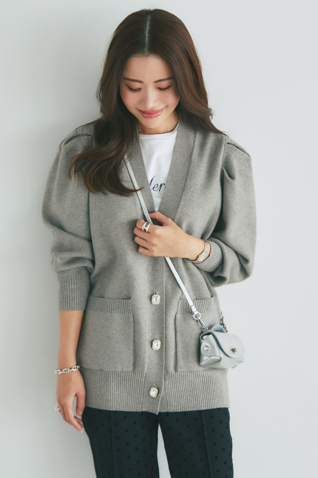 タックスリーブビジューカーデ 