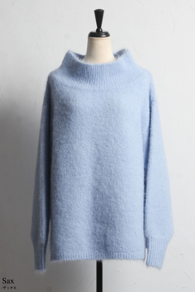 起毛オフショルダーニットチュニック