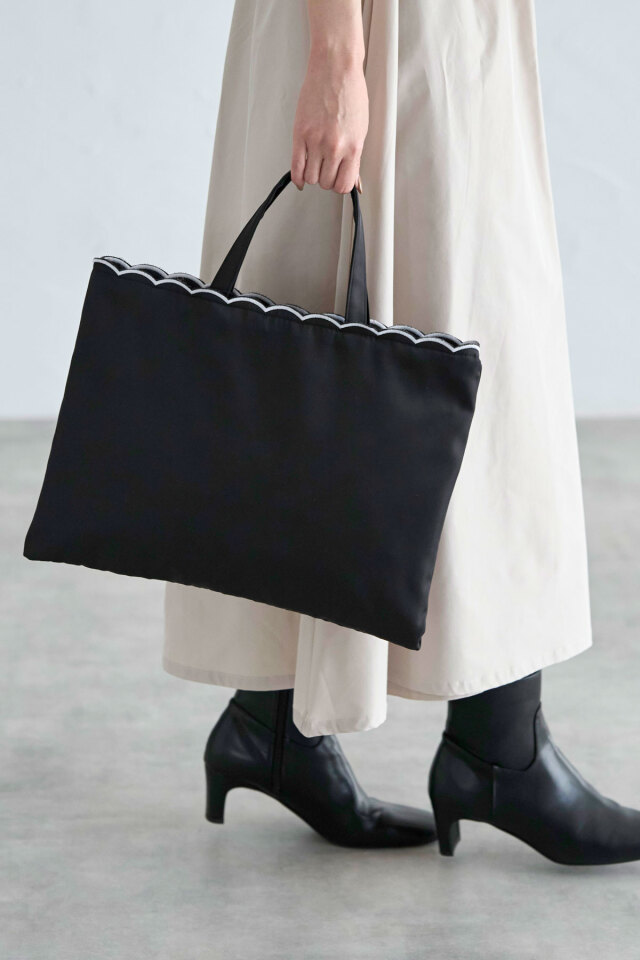 スカラップトートバッグ