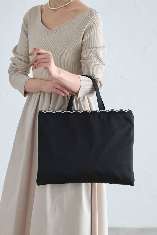 スカラップトートバッグ