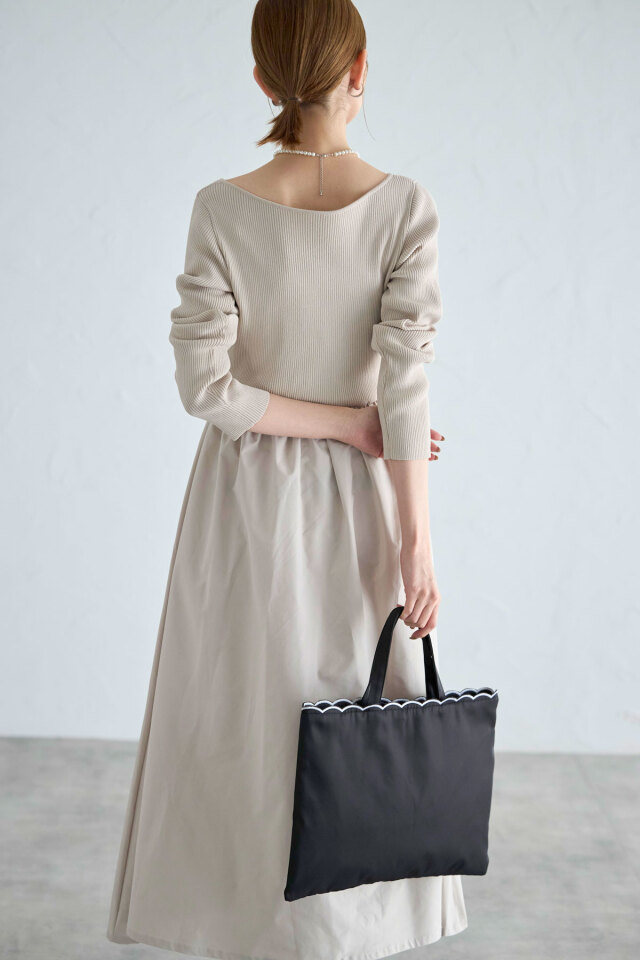 スカラップトートバッグ