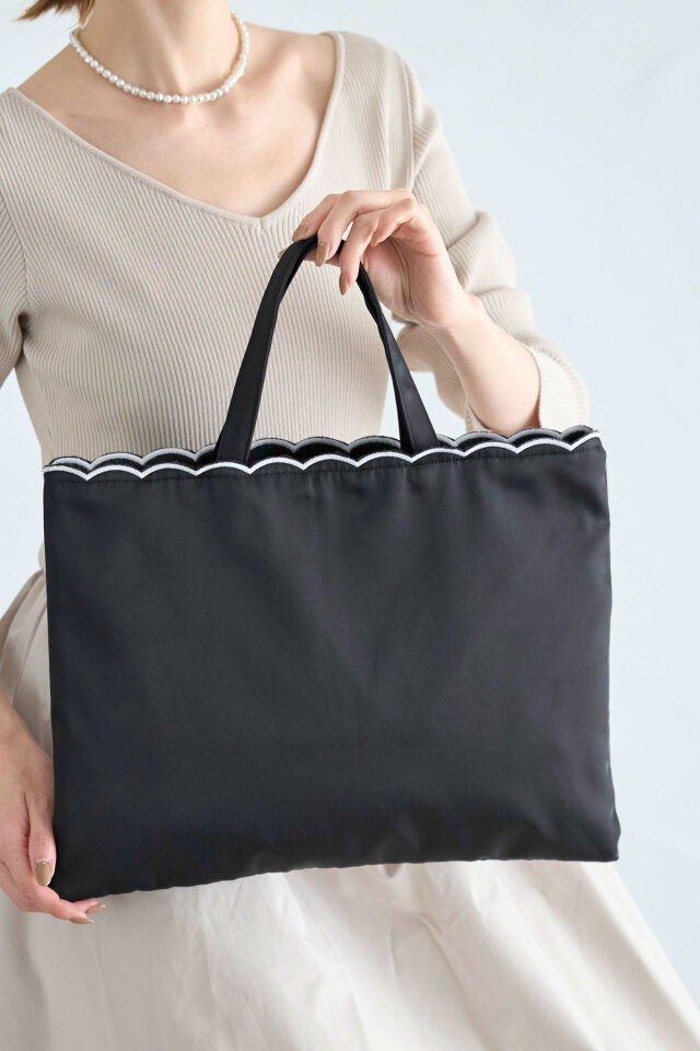 スカラップトートバッグ