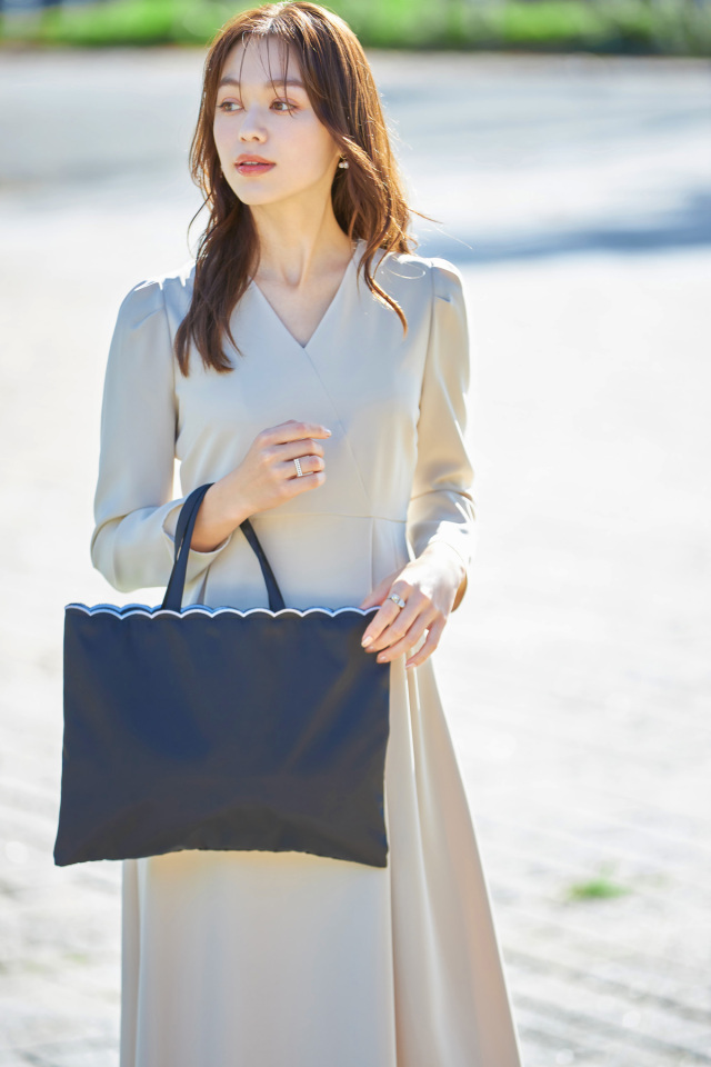 スカラップトートバッグ