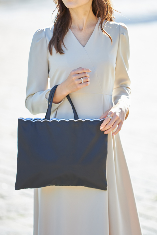 スカラップトートバッグ