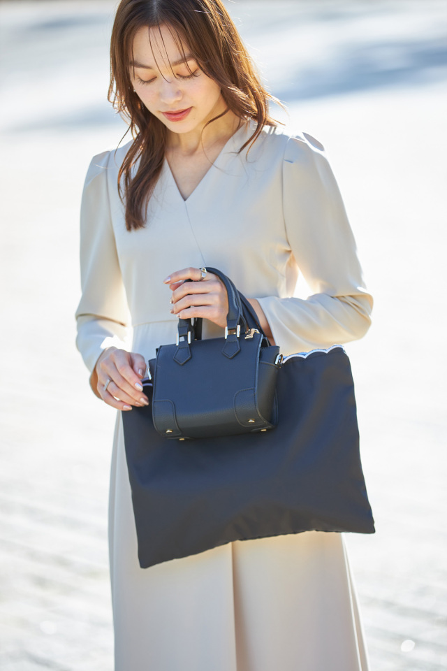 スカラップトートバッグ