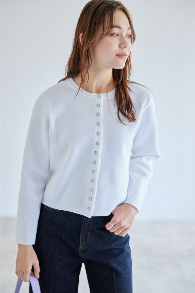 スナップニットカーディガン