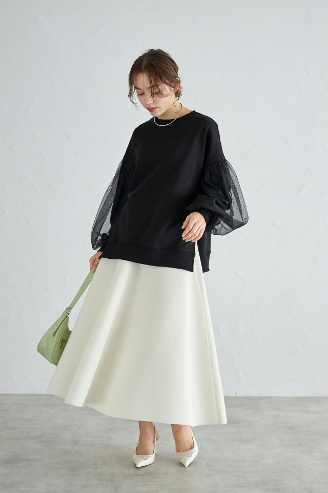 ☆新品☆ THREE SQUAREチュールスリーブプルオーバー　very掲載 優待価格[THREE SQUARE]チュールポンチプルオーバー | KOBUNSHA SELECT