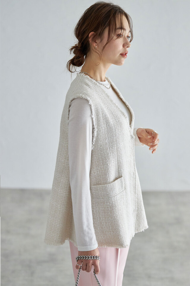 ツイードフレアジレ