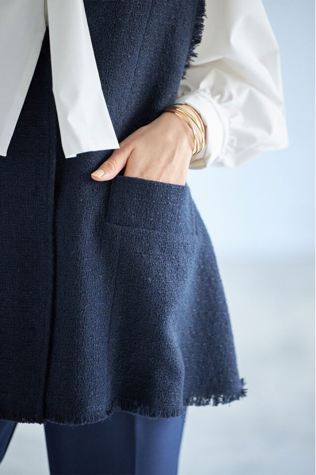 ツイードフレアジレ