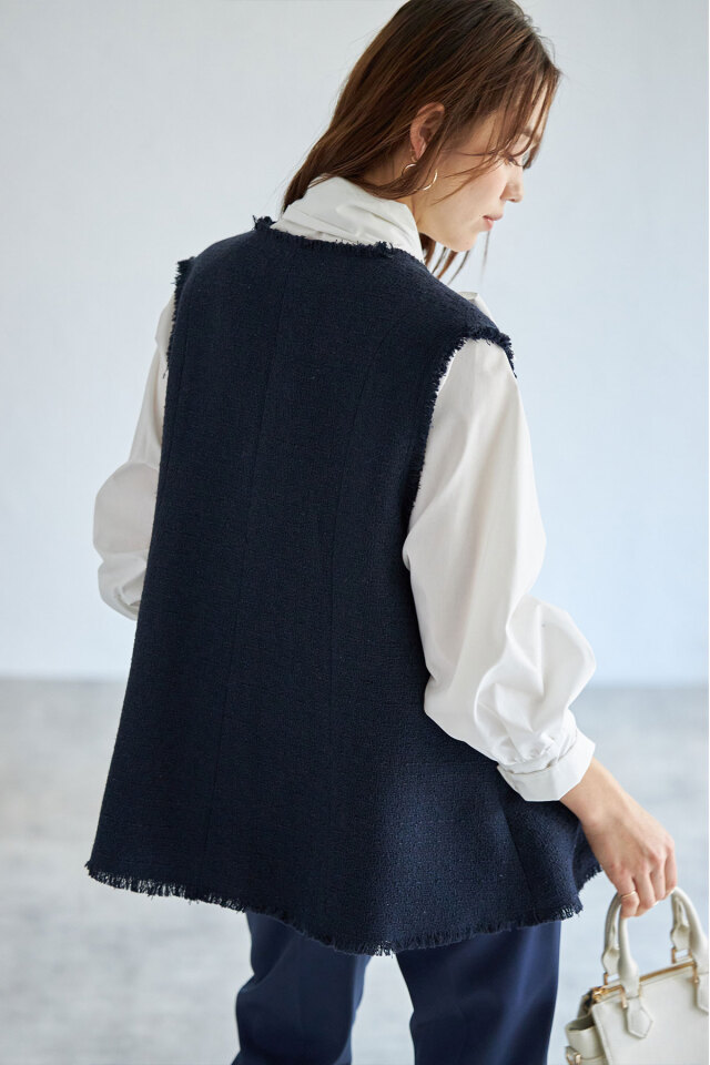 ツイードフレアジレ