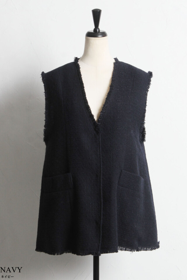 ツイードフレアジレ