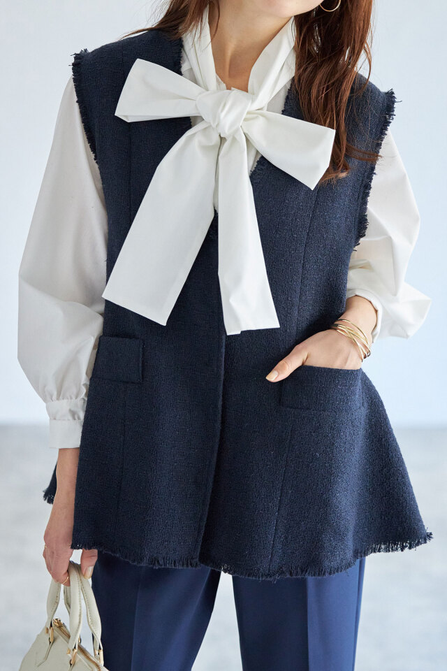 ツイードフレアジレ