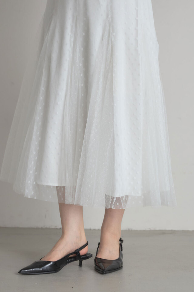コンビドットチュールスカート