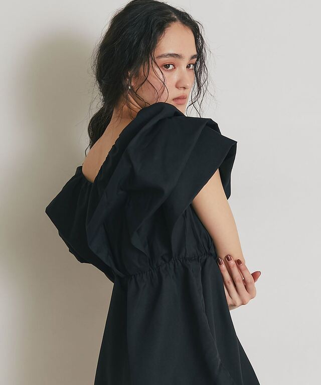 前後2WAYボリュームタックブラウス