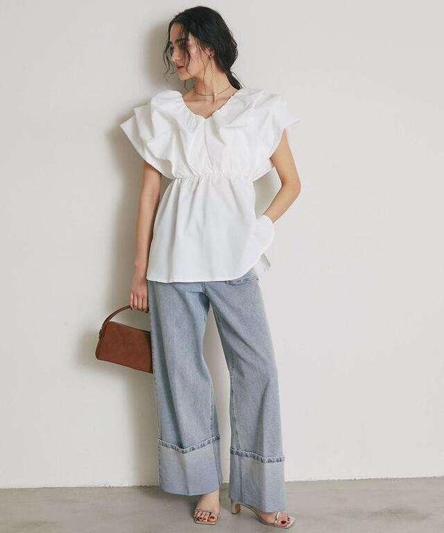 火、水、木限定値下げ♥新品未使用、CLOTH &amp; CROSS  タックブラウス 火、水、木限定値下げ♥新品未使用、CLOTH & CROSS タックブラウス