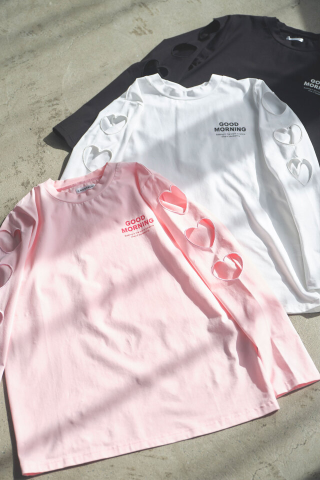美香さんコラボ】ハート刺繍ロゴプリントTシャツ