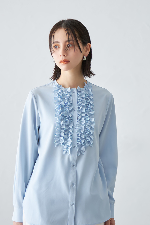 フロントフリルブラウス