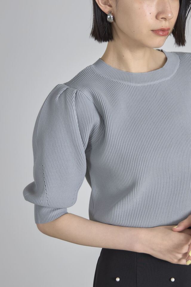 7月24日再販！【LONG SELLER】ボリュームスリーブスポンジニット