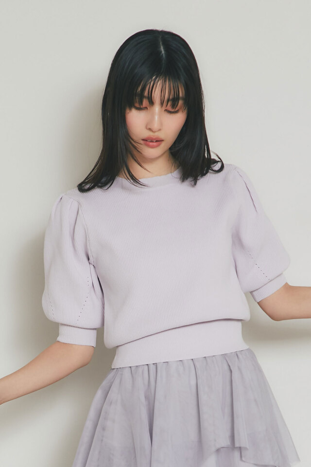 ビジュー付きスウェットチュニック