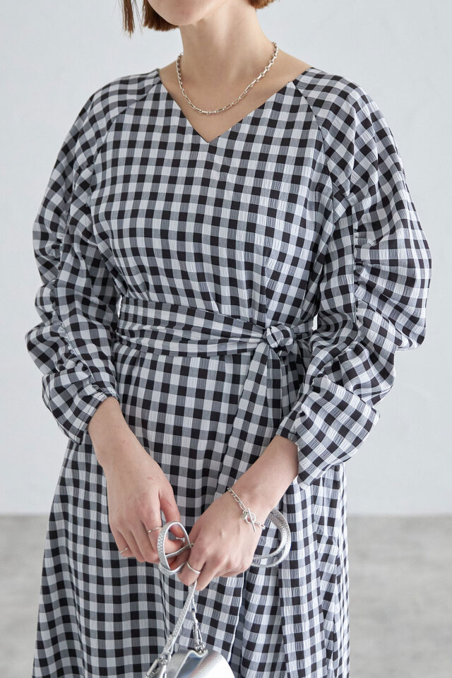 ギンガムチェック柄ギャザーワンピース 長袖 楽天市場】heavenly ヘブンリー コットン ガーゼ チェック ウエスト