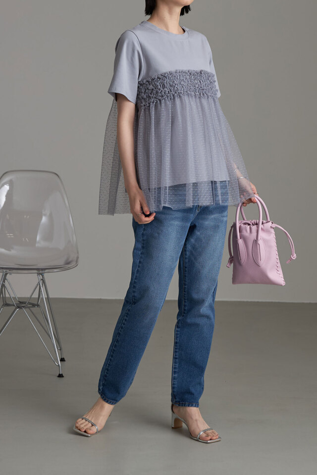 スティックデニムパンツ