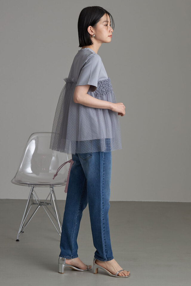 スティックデニムパンツ