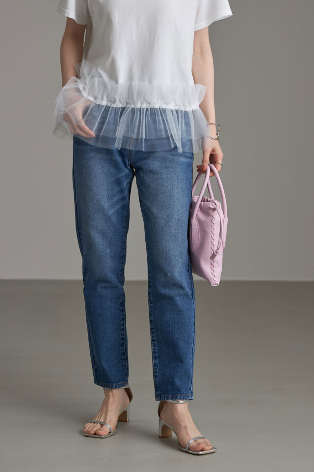 スティックデニムパンツ