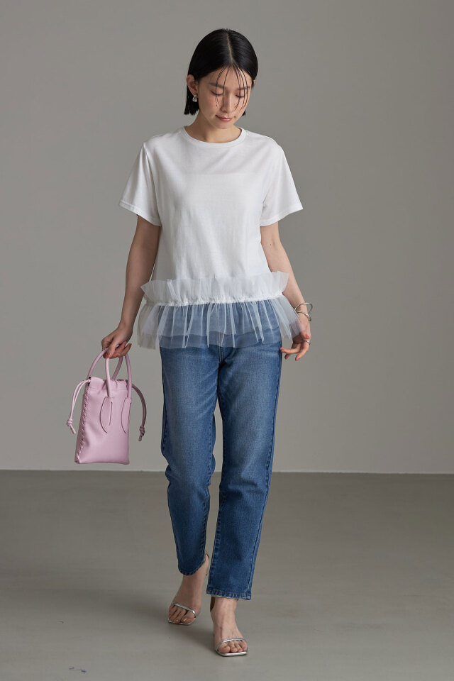 スティックデニムパンツ