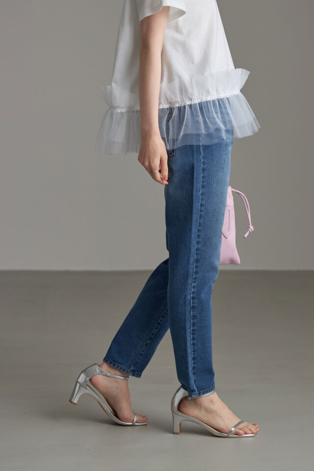 スティックデニムパンツ