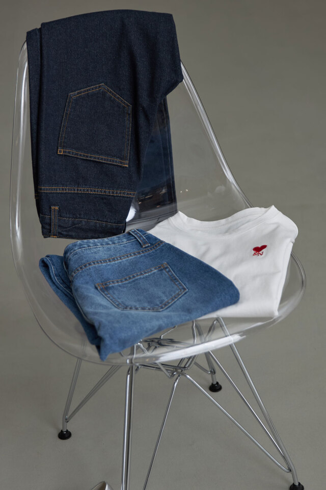 スカート ontausuy スティックデニムパンツ