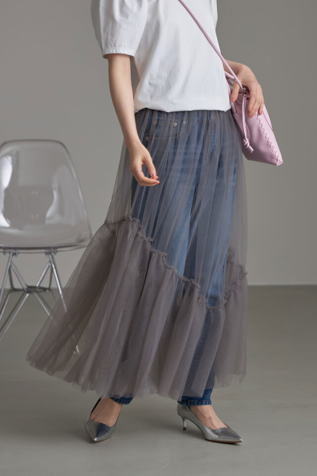 セパレートチュールスカート 