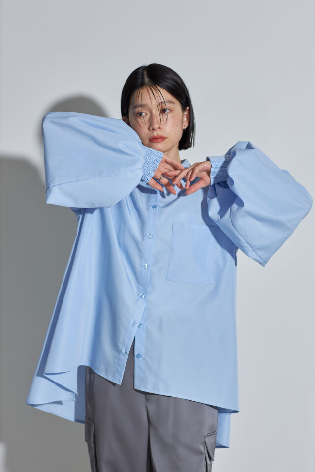 BLUE LABEL バルーンスリーブ Tシャツ 38 バルーン スリーブ コンビ プルオーバー カットソー