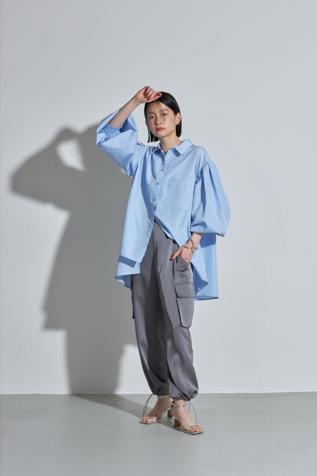 BLUE LABEL バルーンスリーブ Tシャツ 38 green label relaxing tシャツ Tシャツ サッカー バルーン スリーブ