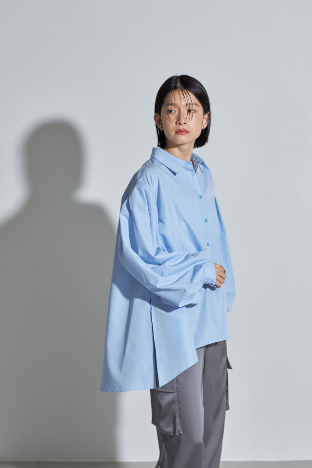 バルーンスリーブフレアシャツ