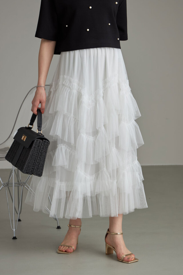 n..　マチャットアシメフリルスカート Chick スカート Asymmetrical Ruffle Skirt / アシンメトリー