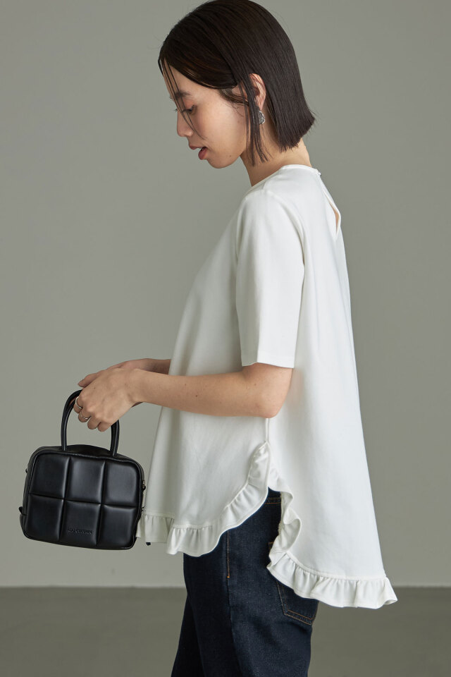 【新品・未使用】イチパーセント　ロゴフリルTシャツ Parknik＞ロゴプリントTシャツ