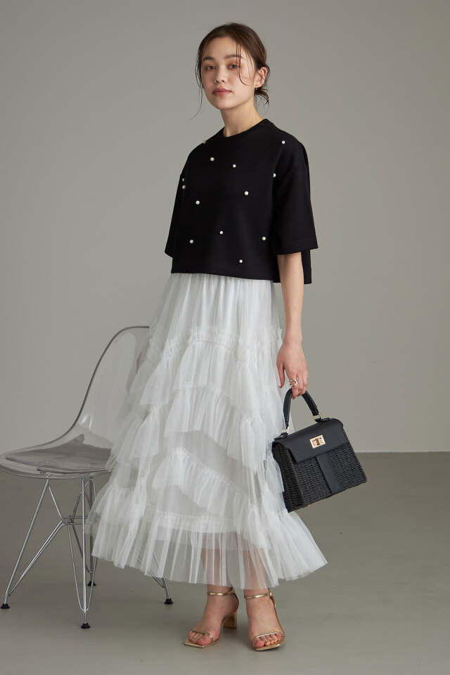 L15様 パールクロップドTシャツ