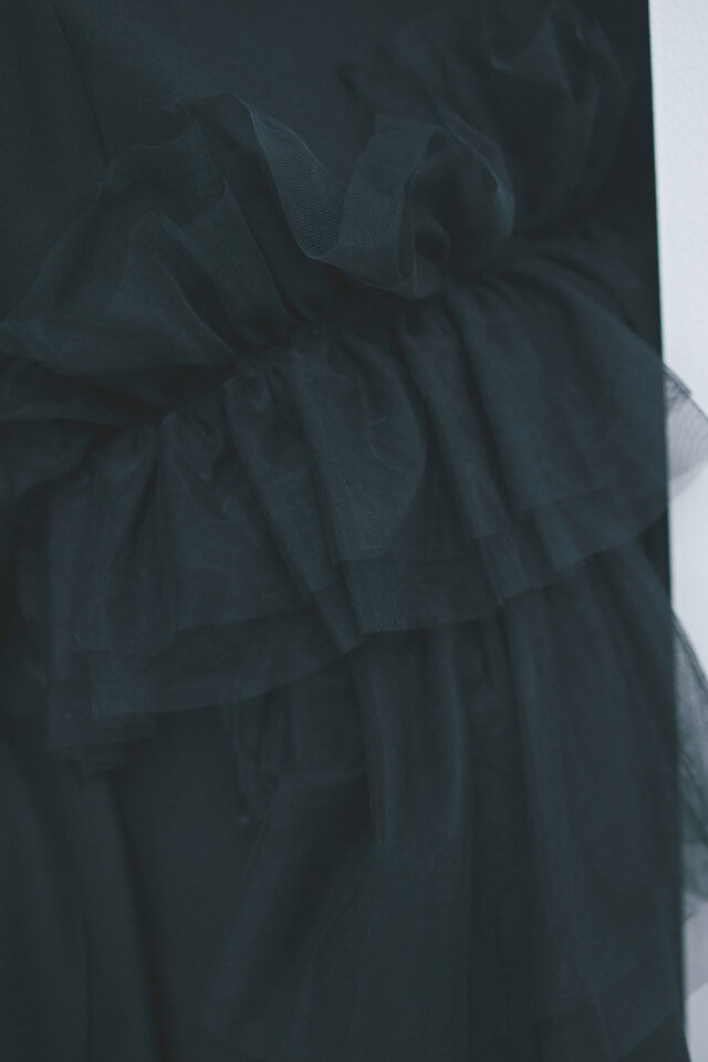 フロントチュールフリルチュニック