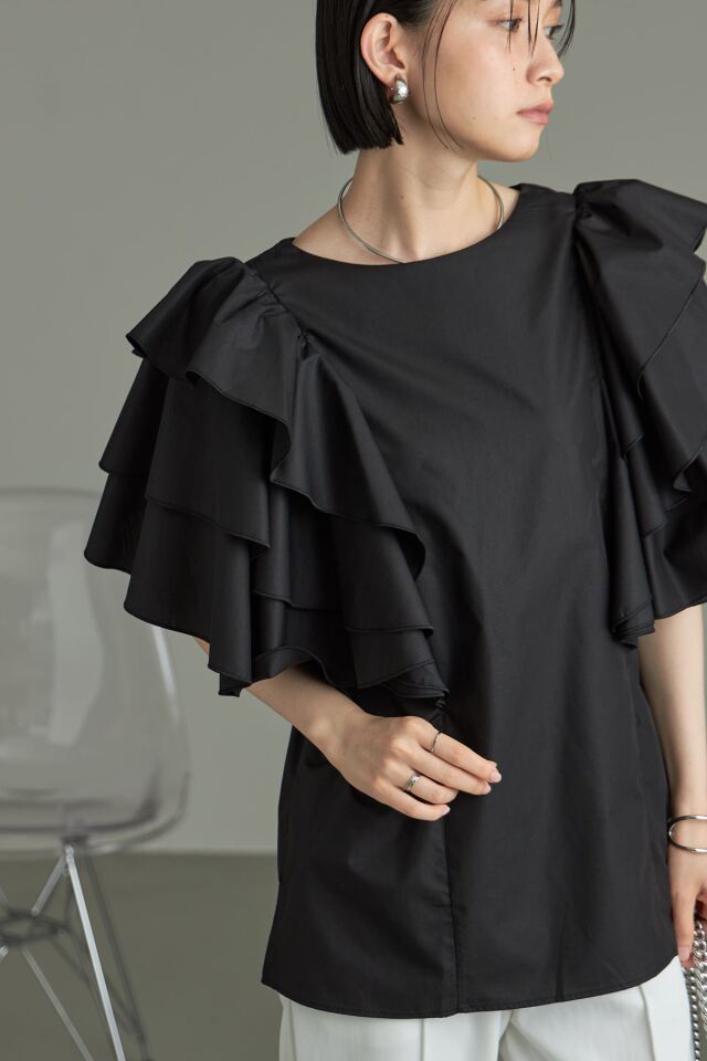 Soffitto｜前後2wayフリルブラウス | Rakuten Fashion(楽天