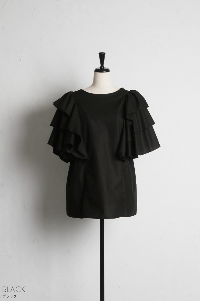 前後2Wayフリルスリーブブラウス