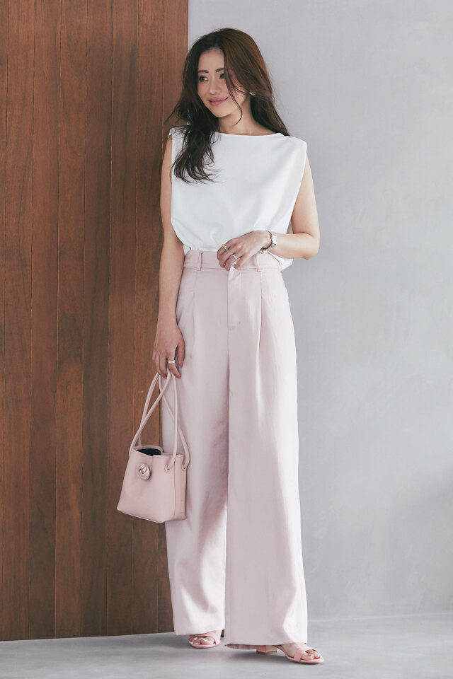 mana maruyamaさんコラボ】バックドットチュールタックTシャツ 