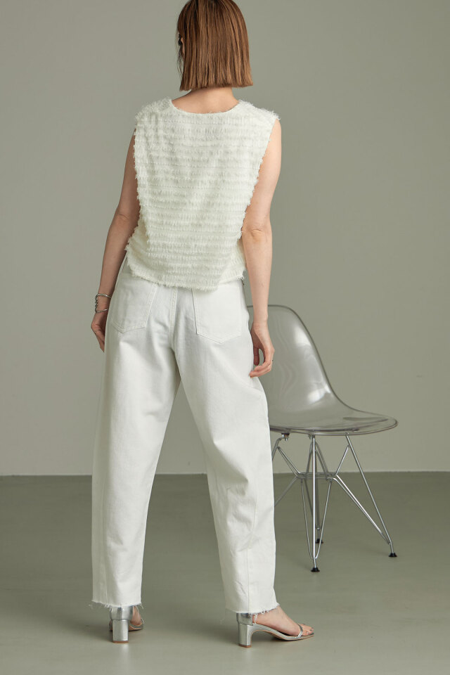 神山まりあさん着用】セットアップ対応シャギージレ