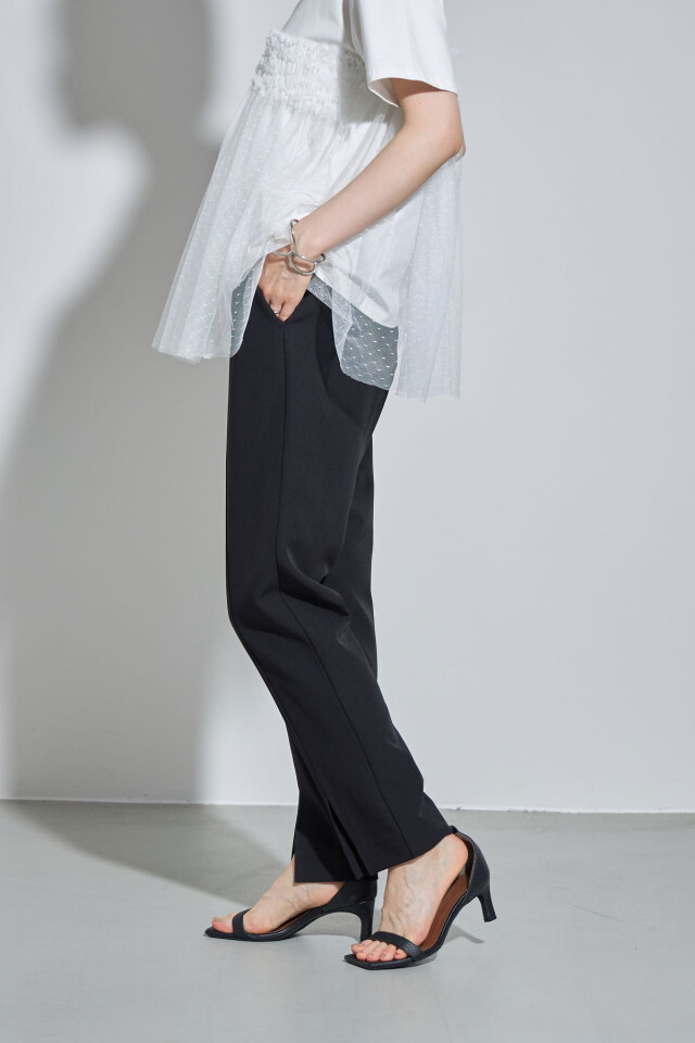 美品　フロントスリットパンツ　36 アイボリー Knuth Marf - front slit pants (unisex) / フロントスリットパンツ