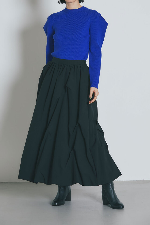 デザインタックリブニットプルオーバー