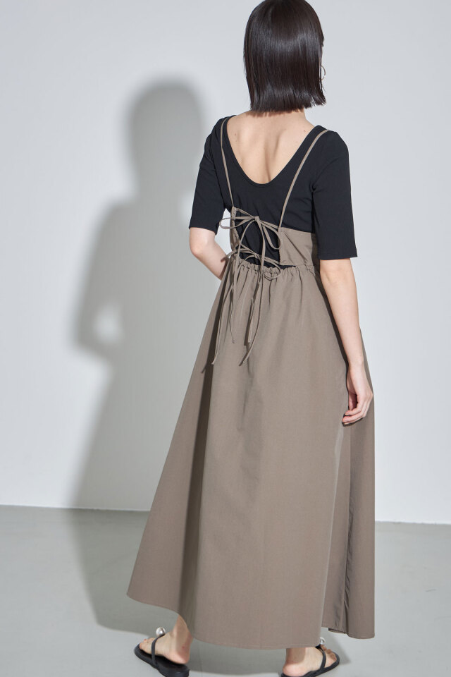 調節可能】バックリボンキャミワンピース